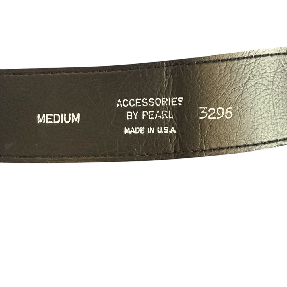 Accessories By Pearl Unisex Black Shiny Belt - Medium & Sz Small - Picture 3 of 6